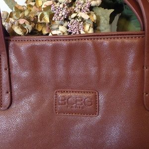 NEW BCBG Paris Tote Bag Designer Purse Vegan Leather Detailed Stitching Large